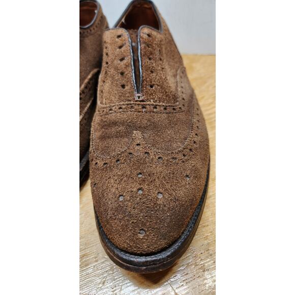 Alden Brown Suede Wingtip Oxford 9B/D Dress Shoes Made In USA main image 6